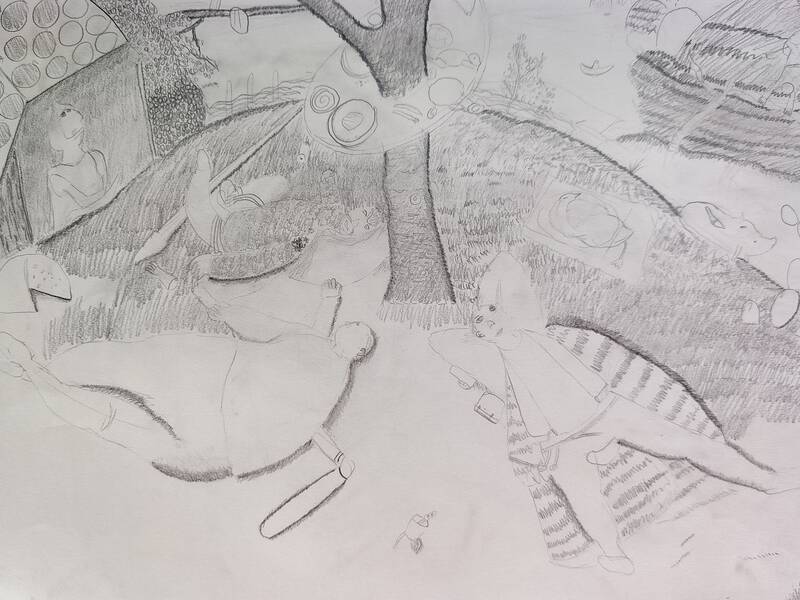 Nachzeichnung eines Bruegel