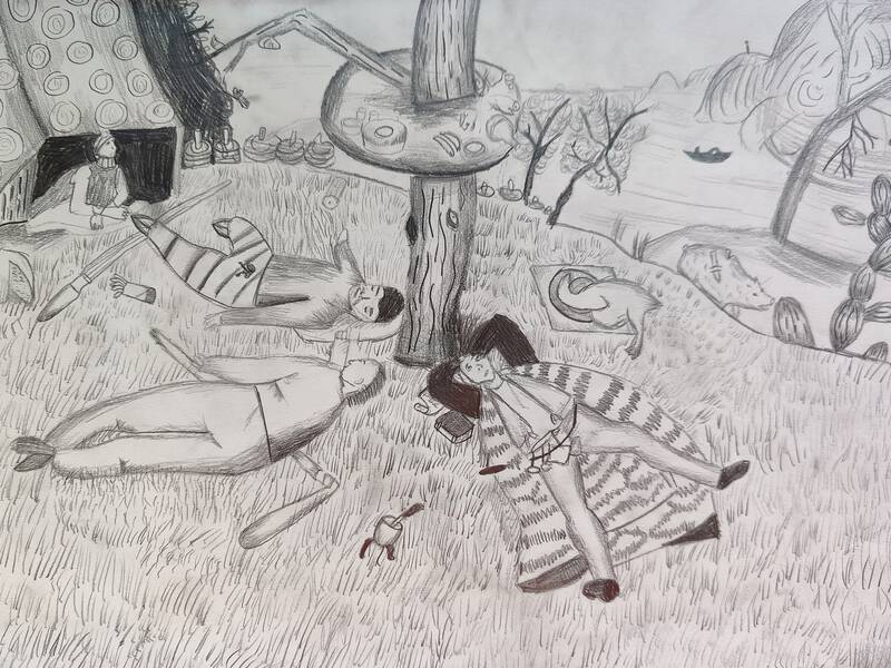Nachzeichnung eines Bruegel