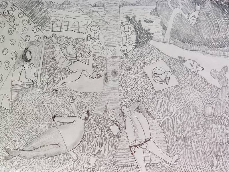 Nachzeichnung eines Bruegel